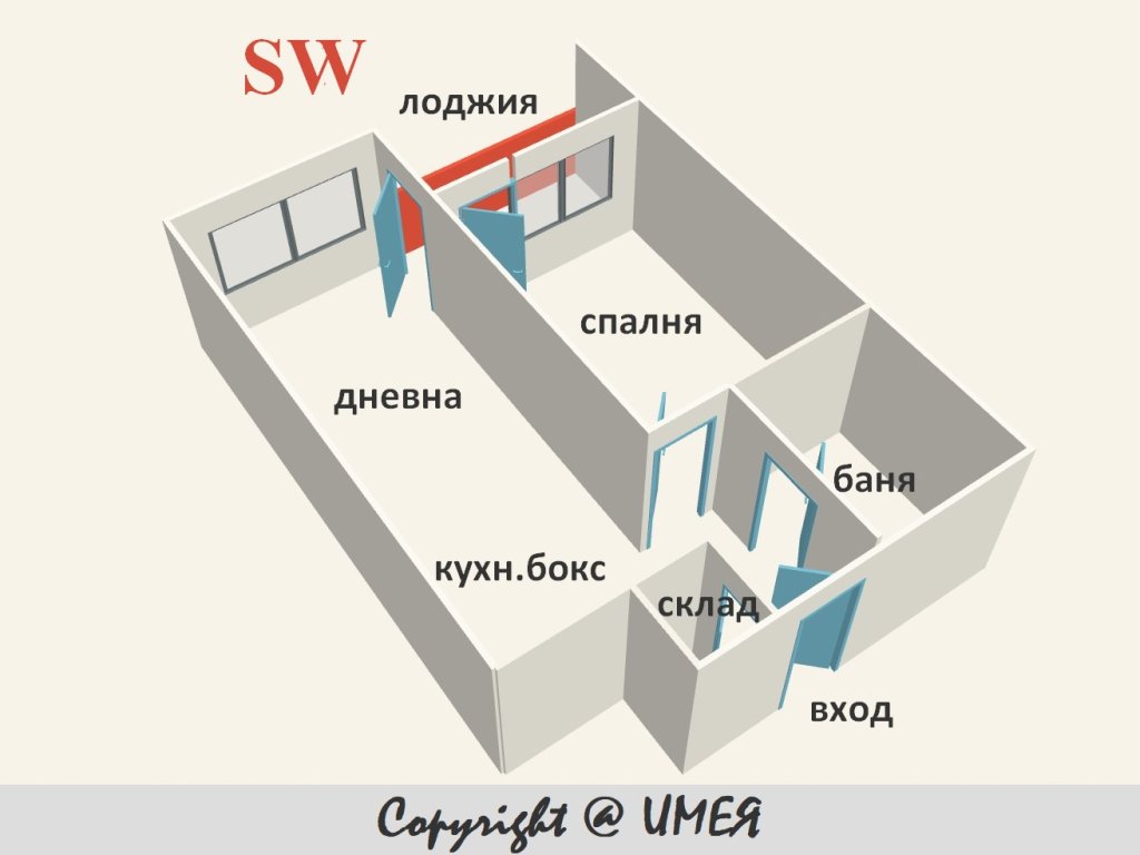 İki Artı Bir Daire satılık Sofia Tsentar