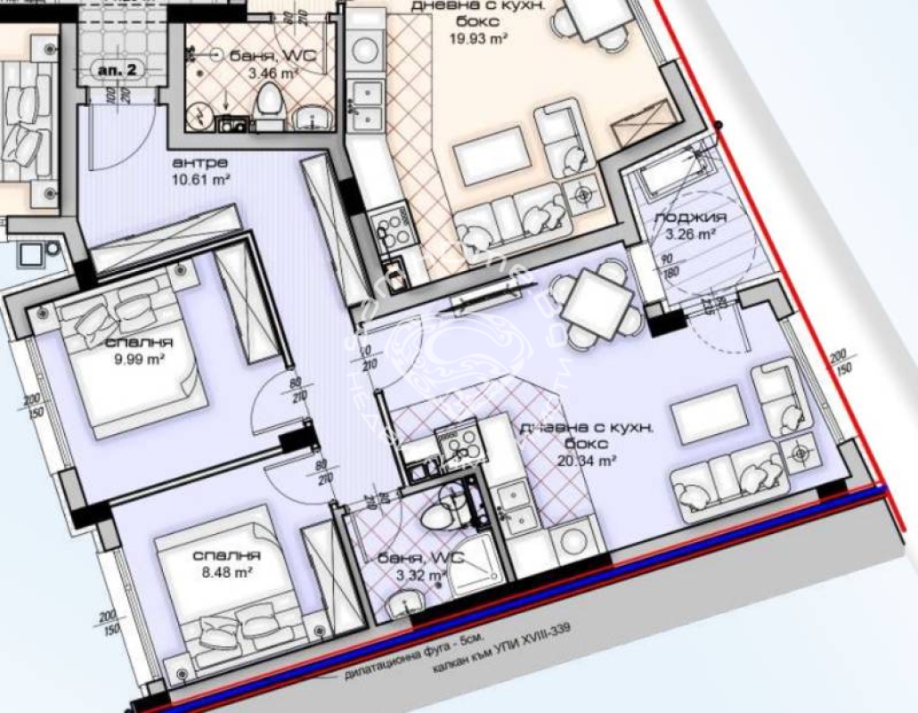 Üç Artı Bir Daire satılık Varna Kaysieva Gradina