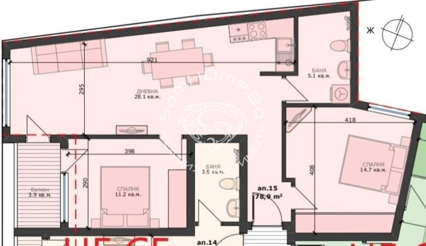 Üç Artı Bir Daire satılık Varna Pogrebite