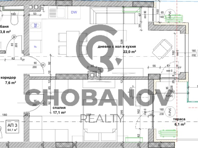 Двустаен апартамент за продажба София Банишора - Photo 2