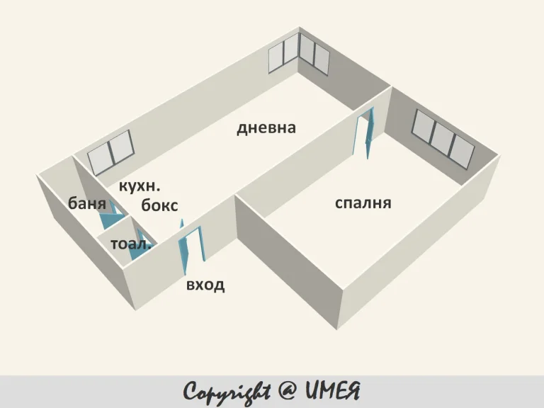 Двустаен апартамент за продажба София Център