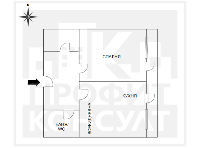 Двустаен апартамент за продажба Велико Търново Бузлуджа - Photo 9