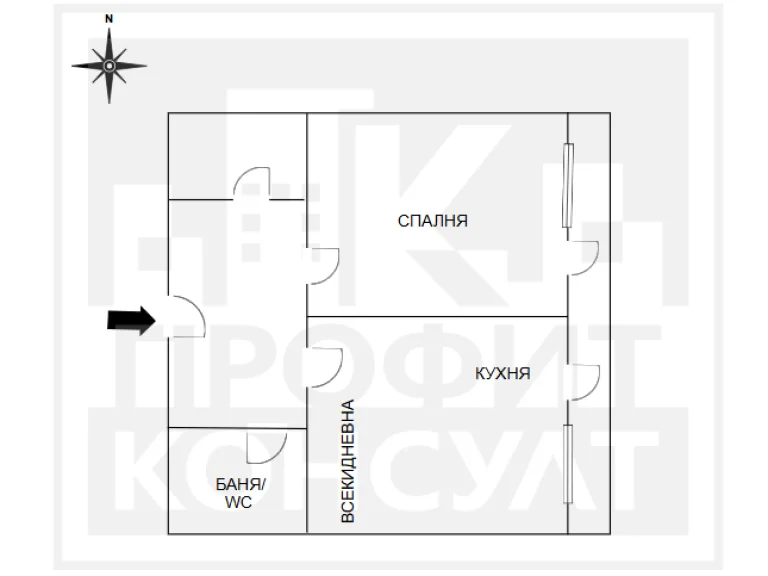 Двустаен апартамент за продажба Велико Търново Бузлуджа