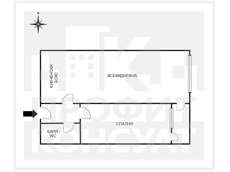 Двустаен апартамент за продажба Велико Търново Център - Photo 9