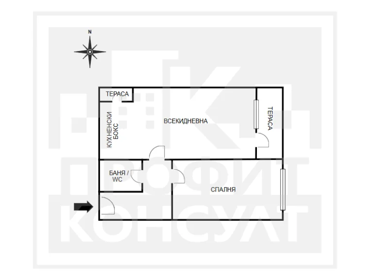 Двустаен апартамент за продажба Велико Търново Център