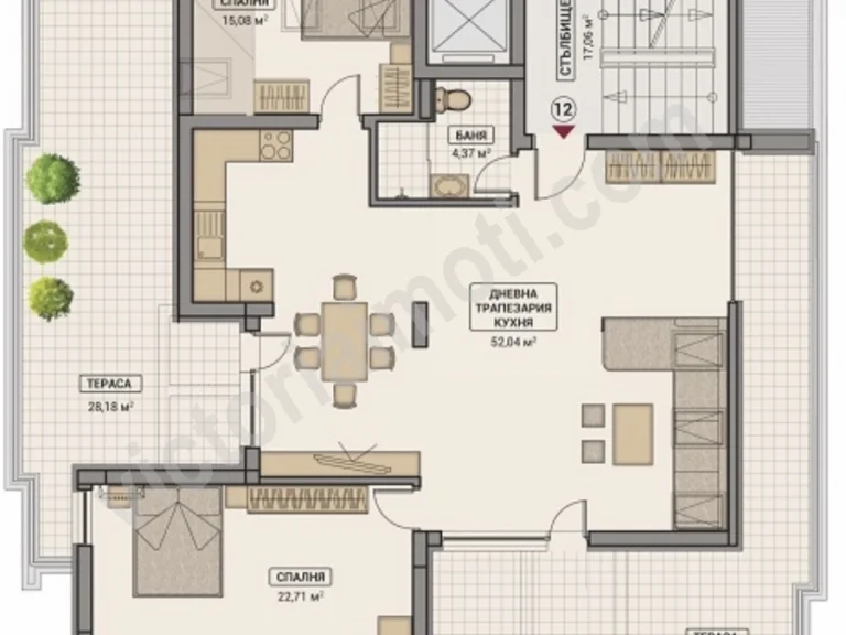 Тристаен апартамент за продажба Велико Търново Център