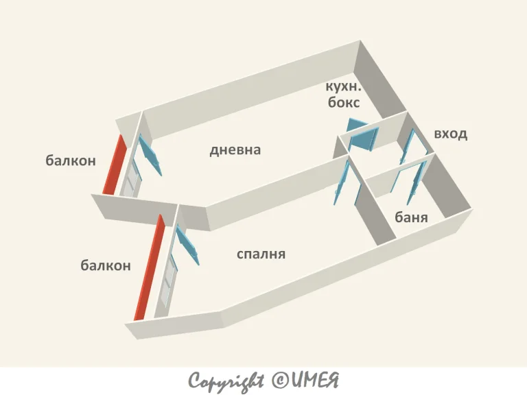 Двустаен апартамент за продажба София Люлин 8