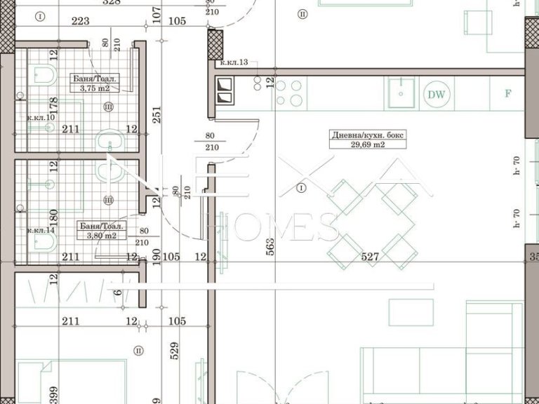Üç Artı Bir Daire satılık Varna Kaysieva Gradina